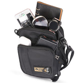 OVAKIA Mens Shoulder Bag,Small Messenger Bags for Men Cross Body Bag Nylon Bags with Multiple Zipper Pocket for Outdoor Sport Daily Use, Black